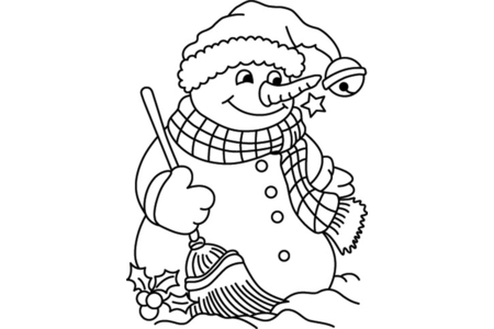 Coloriage Bonhomme de neige 25 – 10doigts.fr