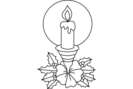 Coloriage Bougies 07 – 10doigts.fr