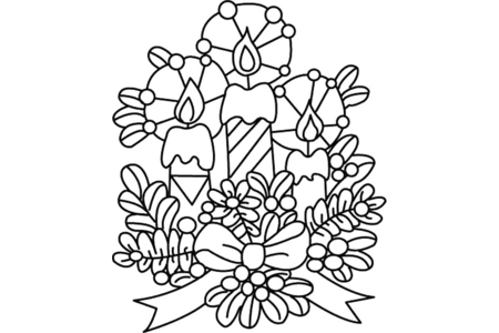 Coloriage Bougies 09 – 10doigts.fr