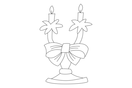 Coloriage Bougies 12 – 10doigts.fr