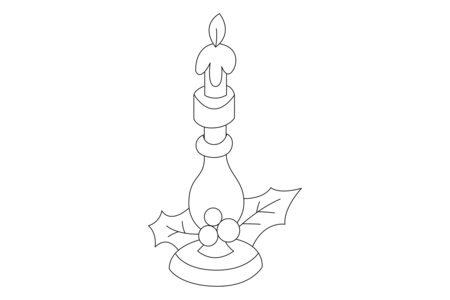 Coloriage Bougies 13 – 10doigts.fr