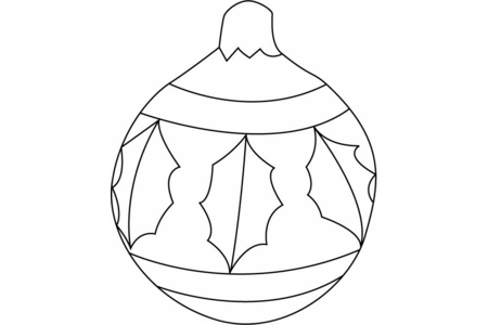 Coloriage Boules de Noël 04 – 10doigts.fr