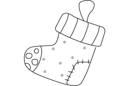Coloriage Chaussette 06 – 10doigts.fr