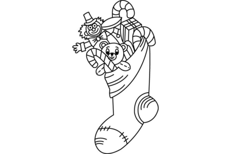 Coloriage Chaussette 08 – 10doigts.fr