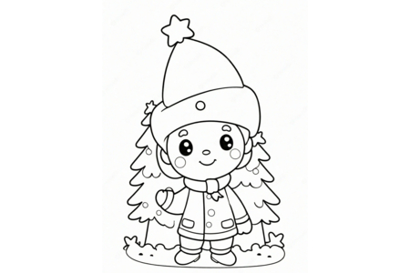 Coloriage Noel 46 – 10doigts.fr