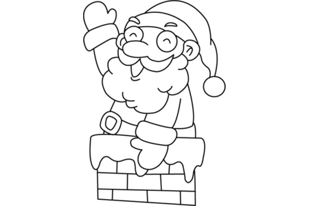 Coloriage Père Noël 06 – 10doigts.fr