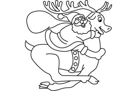 Coloriage Renne 11 – 10doigts.fr