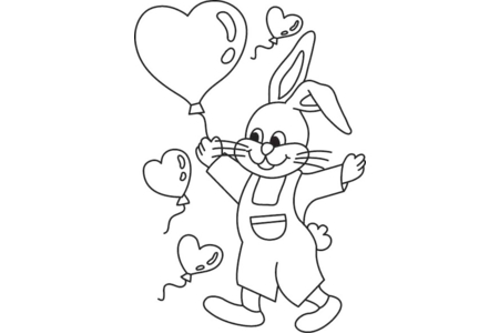 Coloriage Lapin 10 – 10doigts.fr
