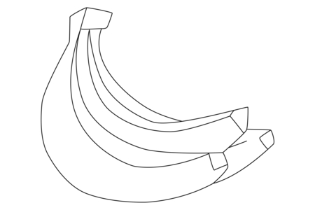 Coloriage Bananes 02 – 10doigts.fr