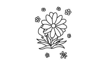 Coloriage Fleur 010 – 10doigts.fr