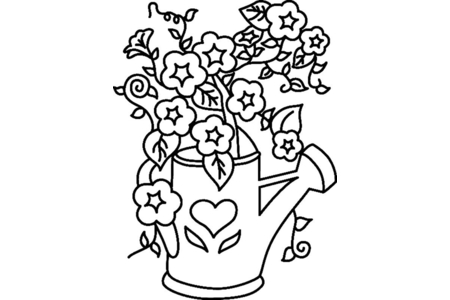 Coloriage Fleurs 025 – 10doigts.fr