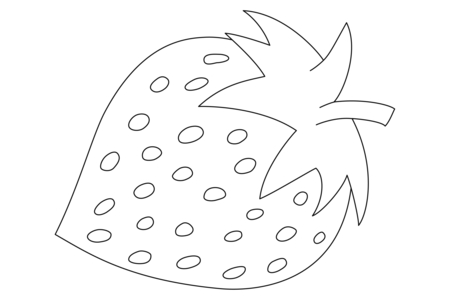Coloriage Fraise 02 – 10doigts.fr