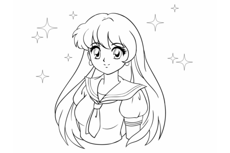 Coloriage Manga 1 – 10doigts.fr