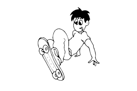Coloriage Skateboard 01 – 10doigts.fr