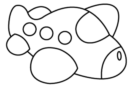 Coloriage Avion 05 – 10doigts.fr