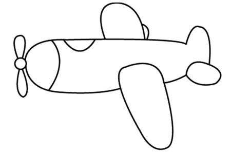 Coloriage Avion 06 – 10doigts.fr
