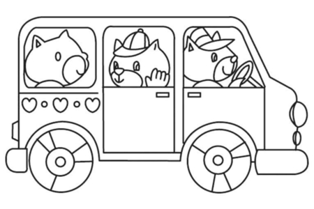 Coloriage Bus 01 – 10doigts.fr