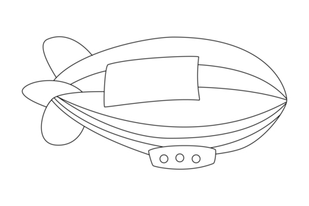 Coloriage Dirigeable 01 – 10doigts.fr