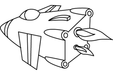 Coloriage Fusée 02 – 10doigts.fr