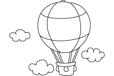 Coloriage Montgolfière 01 – 10doigts.fr