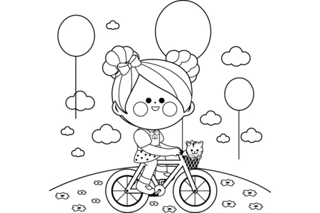 Coloriage Vélo 04 – 10doigts.fr