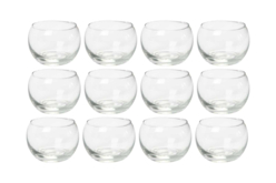 12 Photophores boule en verre  - Supports en Verre - 10doigts.fr