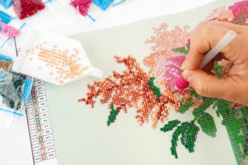 application diamants toile roses - Diamond Painting : Kit complet - 10doigts.fr