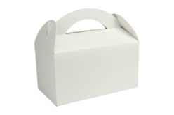 boite à goûter lunch box en carton blanc - Boîtes en carton - 10doigts.fr