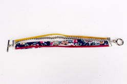 bracelet biais bleu - Fermoirs bijoux - 10doigts.fr