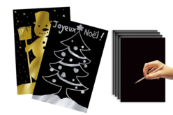 Cartes à gratter fond métallisé  - Cartes à gratter, à poinçonner - 10doigts.fr