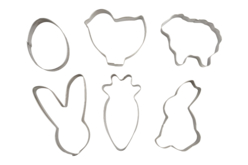 Emporte pièces Pâques en métal - Emporte-pièces créatifs pour enfants - 10doigts.fr