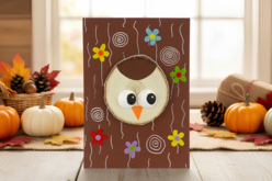 Hibou caché dans son arbre - Stickers en Feutrine - 10doigts.fr