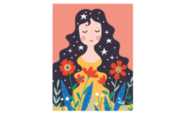 "Jeune Fille " - Peinture aux numéros - 10doigts.fr