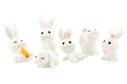 Lapin résine Paques - Accessoires décoratifs de Pâques - 10doigts.fr
