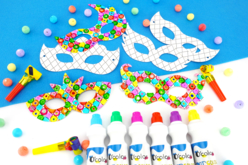 Masques de Carnaval à tamponner - Masques Créatifs - 10doigts.fr