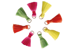 Mini-pompons couleurs fluo - Perles Tons Vifs - 10doigts.fr