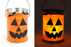 photophore citrouille seau - Plastique Transparent - 10doigts.fr