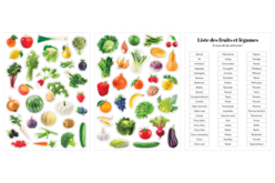 planche pédagogique légumes - Gommettes Fleurs, Fruits et Légumes - 10doigts.fr - 2