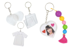 Porte-clés coeurs photo - Plastique Transparent - 10doigts.fr