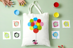 sac shopping tactilcolor - Peinture textile - 10doigts.fr