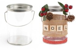 seau noel anse - Plastique Transparent - 10doigts.fr
