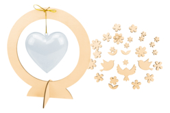 suspensions coeurs photo - Kits fête des parents - 10doigts.fr