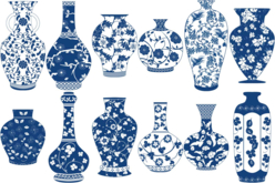 Vases anciens en carte forte - 12 motifs assortis - Formes en carte forte - 10doigts.fr