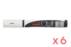 Marqueurs craie blanc Posca - 6 pièces - Craies, tableaux, ardoises – 10doigts.fr