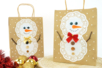 Bonhomme de neige avec un sac en papier - Accessoires en papier – 10doigts.fr