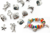 Perles charm's en plastique argenté - Perles Métallisées, Irisées – 10doigts.fr