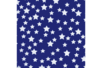 Coupon de tissu étoile blanche sur fond bleu - 43 x 53 cm - Coupons de tissus – 10doigts.fr