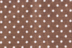 Coupon en coton imprimé : fond marron + pois blancs  - Coton, lin – 10doigts.fr