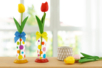 Vase et tulipe - Supports en céramique à décorer – 10doigts.fr