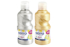 Gouache Giotto métallisée, 250 ml - or et argent - Peinture gouache liquide – 10doigts.fr